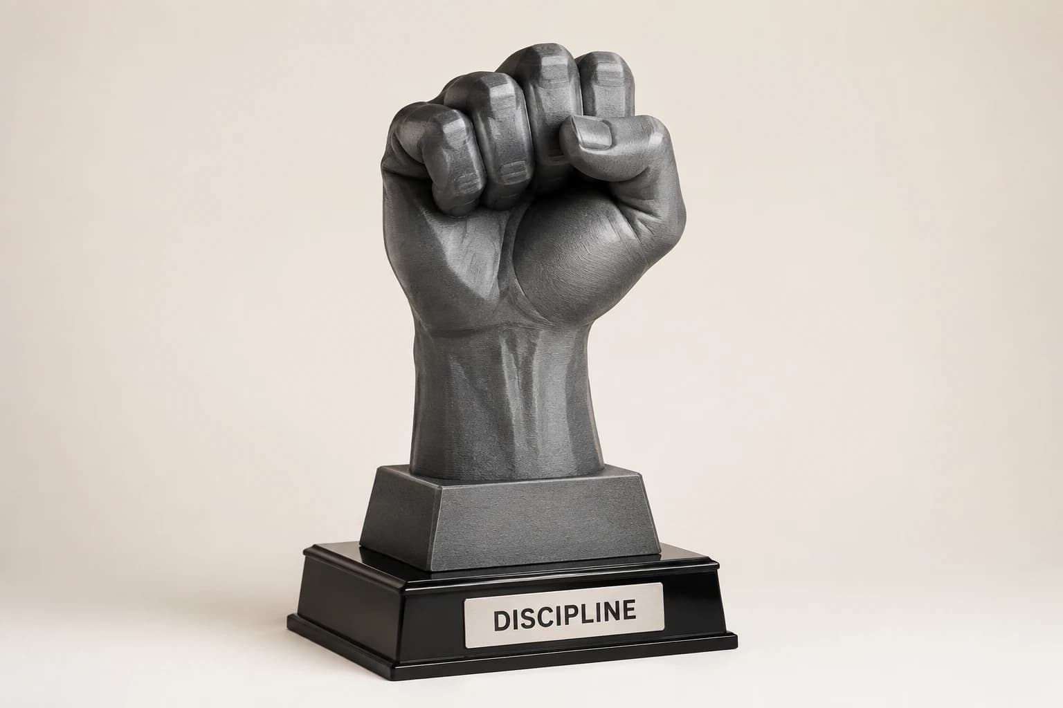 3D Fist or Kick Motif Trophy original design concept