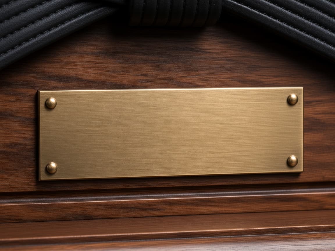 Belt Rank Plaque design concept, blank plate straight on