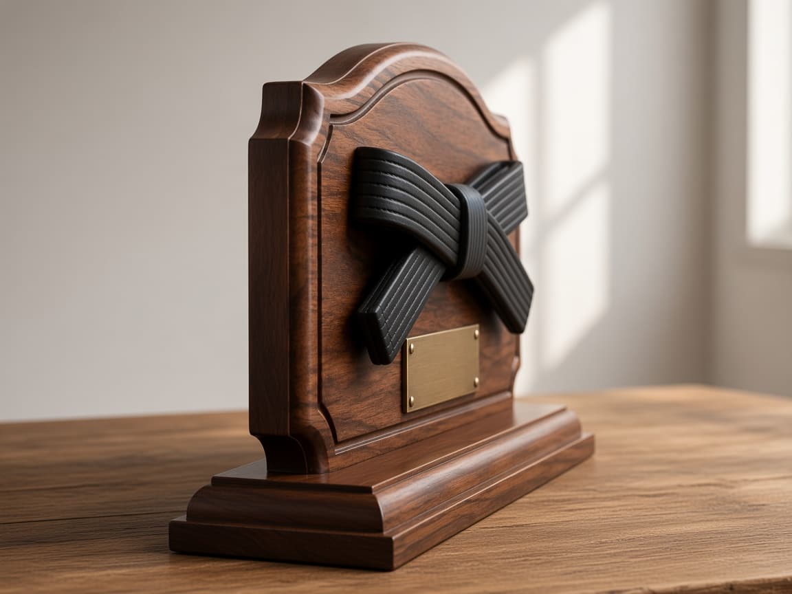 Belt Rank Plaque design concept, side view